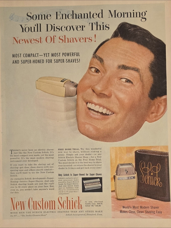 Schick Other - Vintage 1954 Mint Print Ad For Schick Cream Electric Shaver 8"×10